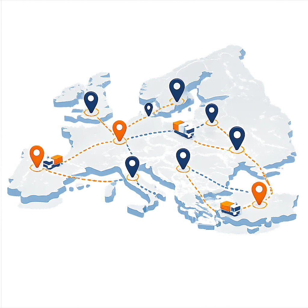 PickUp2 operating territory across Europe