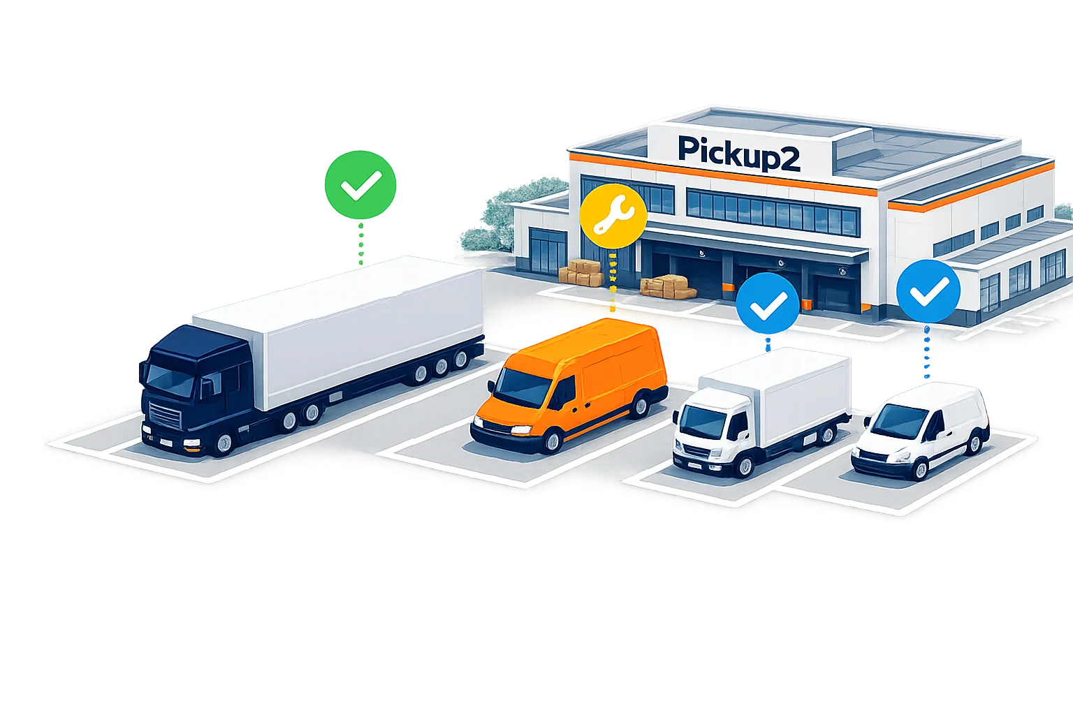 Vehicle park management illustration