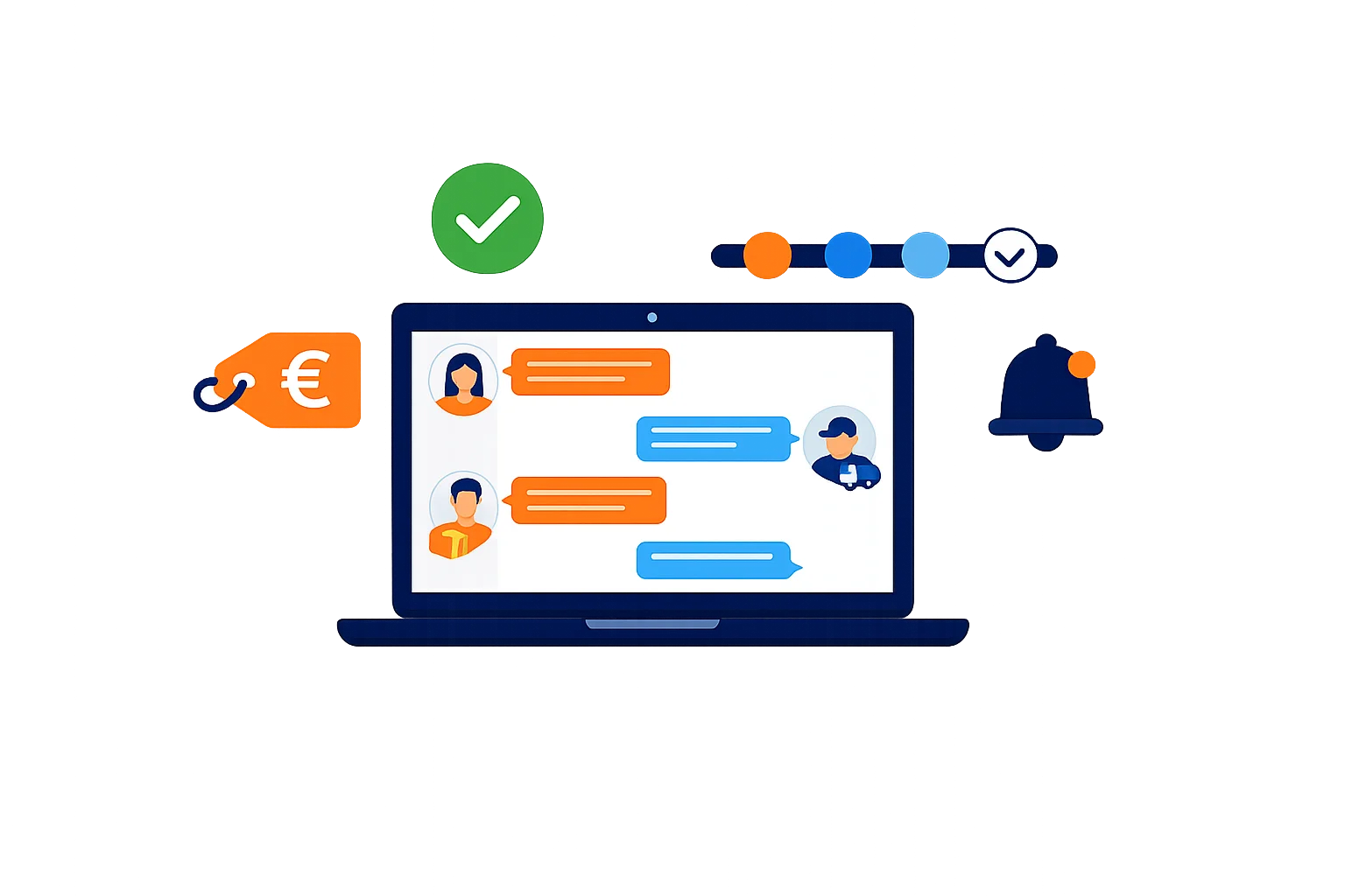 PickUp2 Dashboard chat and deals interface